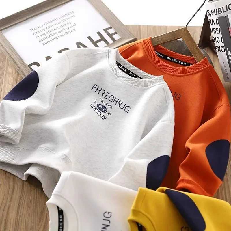 Kids Casual Sweatshirt Spring Autumn Boys Girls Round Neck Overhead Letter Print Pullover Long Sleeve Coats Children ClothesT251101