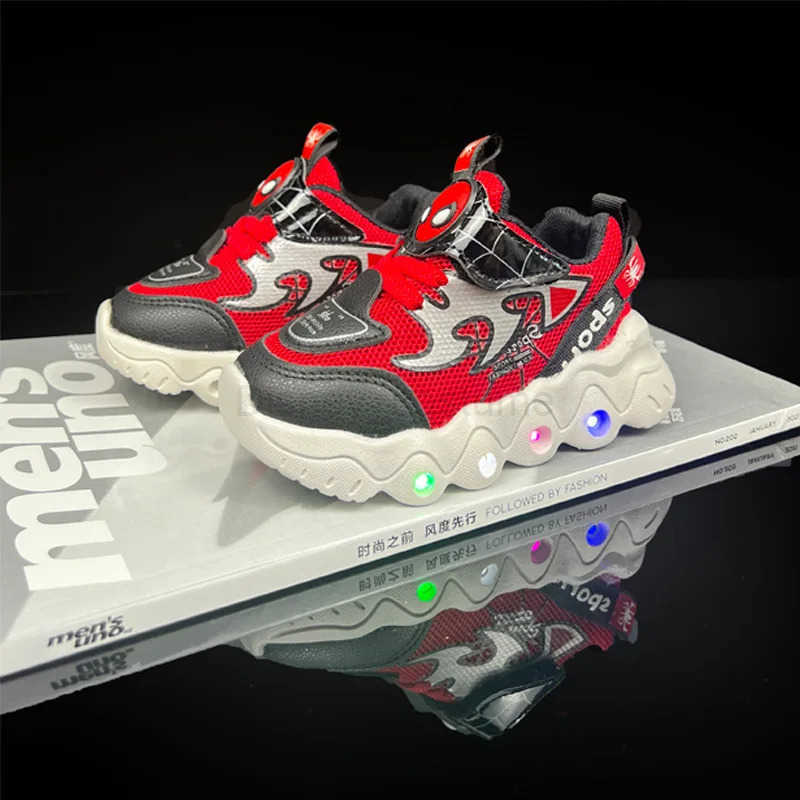 Disney 2025 New Arrival Children Casual Shoes Fashion Cartoon Spiderman Boys Sneakers Kids Outdoor Shoes Sport Shoes for 16Y H251101