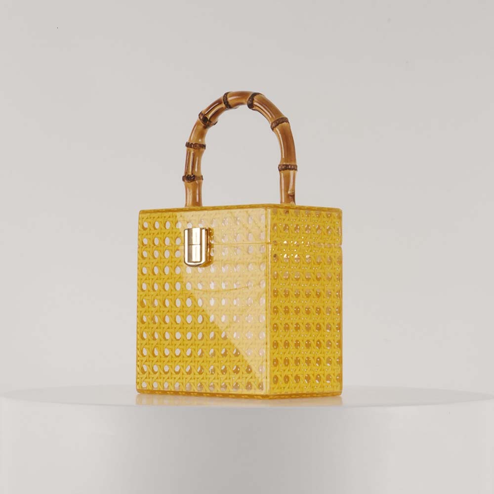 Free shipping designer New Rattan Handbag Acrylic Evening Bag Shoulder Bag Crossbody Bag Wedding Fashion Women Bag