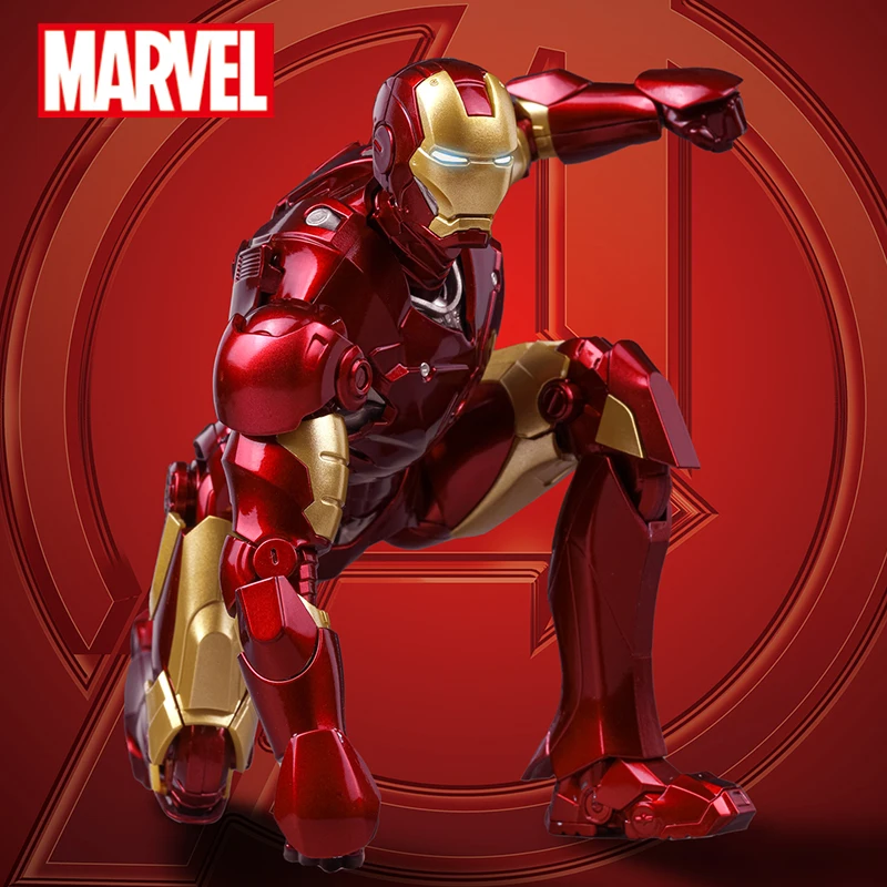 Action Figures Toy Fondjoy The Avengers Marvel Iron Man MK3 Fondjoy Assemble Toy Iron Man Model 15cm ABS Material 1/12 Scale Action Figures Toy Boy Bi