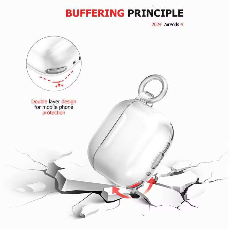 Stylish Glitter clear case 4 NEW 2024 Earphone Cases Trendy Headphone Cover Fit for Female