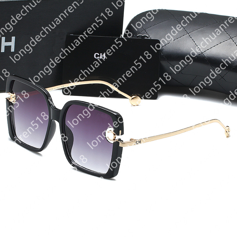 New style Designer Luxury Man Mirror Sunglasses Classic Men Women's Sunglasses Beach UV Protection Sun Glasses With Box CHA