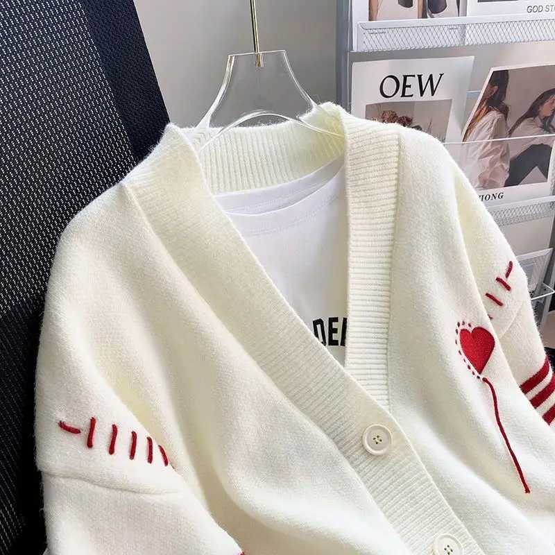 Gentle and Lazy Style Sweater Jacket Womens Spring and Autumn Loose Top New Korean Version Highend Knitted CardiganT251101