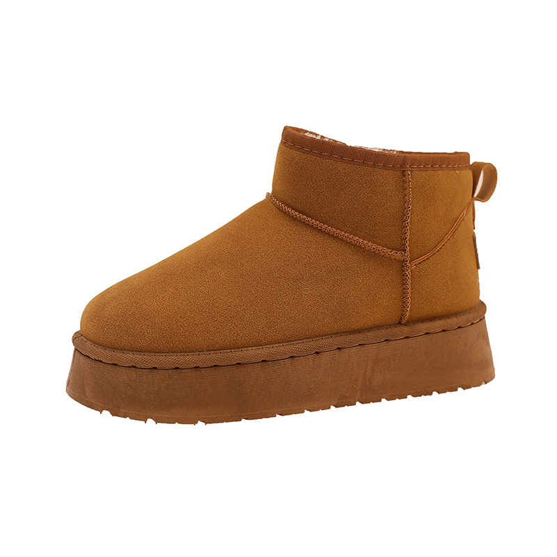 Premium Luxury Boots 2025 Winter Women's Thermal Snow Boots Versatile Platform Sole Plush Lined Ankle Boots Cold-Proof