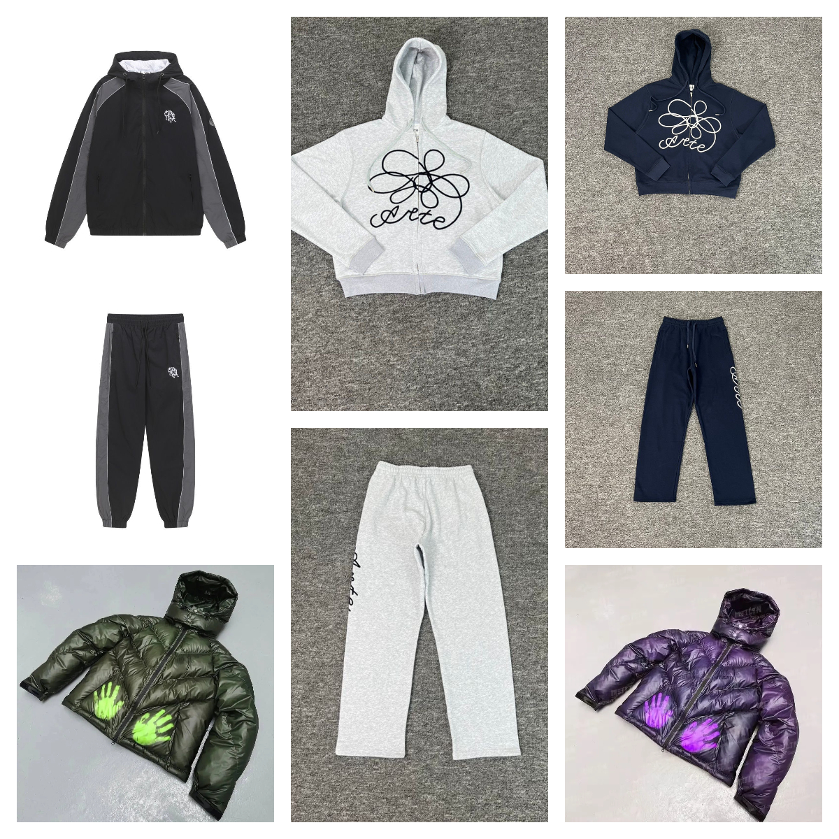 designer men hoodie Mertra Patchwork Embroidered Letter Fleece-Lined Set Designer Hoodie Unisex Hooded Set Logo American Retro Street Hip-hop Casual Sweatpants ab