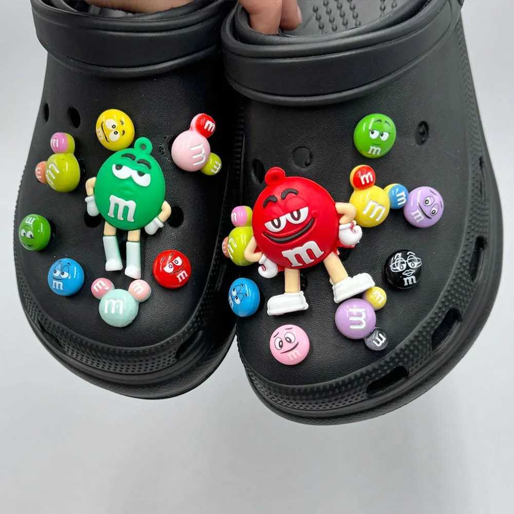Intering M Beans Hole Shoes Charm Decoration Cute Colorful Candy Bean Shoe Buckle DIY 3D Hole Shoe AccessoriesXJ250401