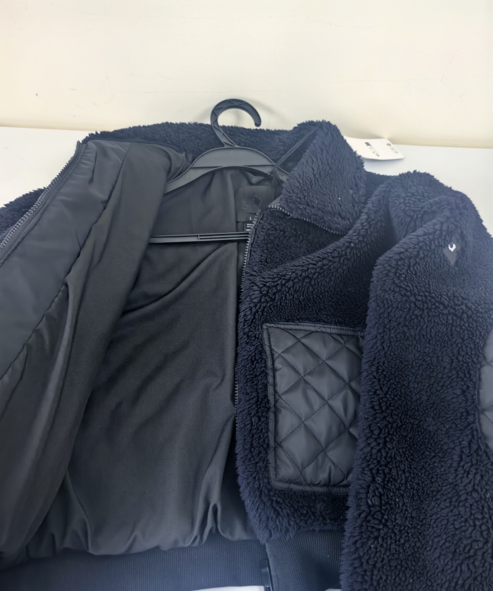 A680 Unisex Cashmere Collar Short Thick Zipper Coat Casual Cotton-Padded Warm Jacket