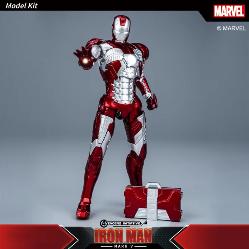 Fondjoy Marvel Avengers Iron Man MK5 1/12 Scale ABS Action Figure, Movable Joints Collectible Model Kit for Boys Adult Collectors, Birthday Gifts