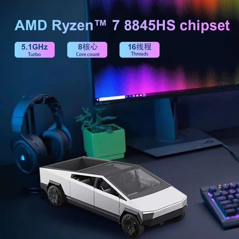 Cool Design Mini Pc AM D 7 8845HS 8 Cores 16 Threads Processor 780M GPU DDR5 8GB 16GB RAM USB 4.0 H-DMI 2.1 Port MINI PC