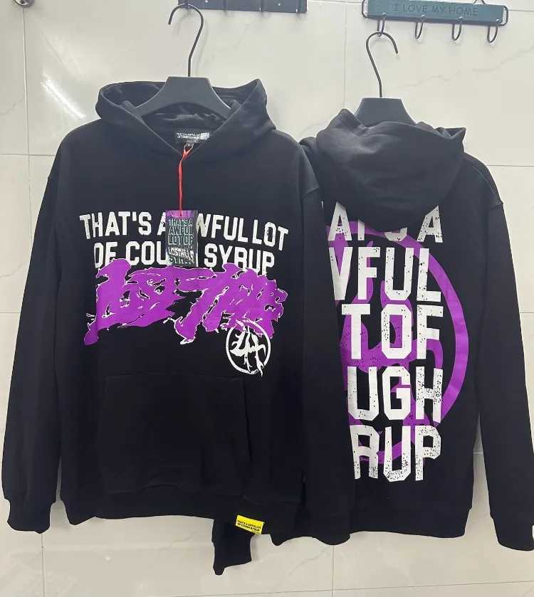 Thats A Awful Lot of Cough Syrup Print Hoodie Comfortable Cotton Unisex Pullover Fashionable Design for Winter Casual Wear L251031