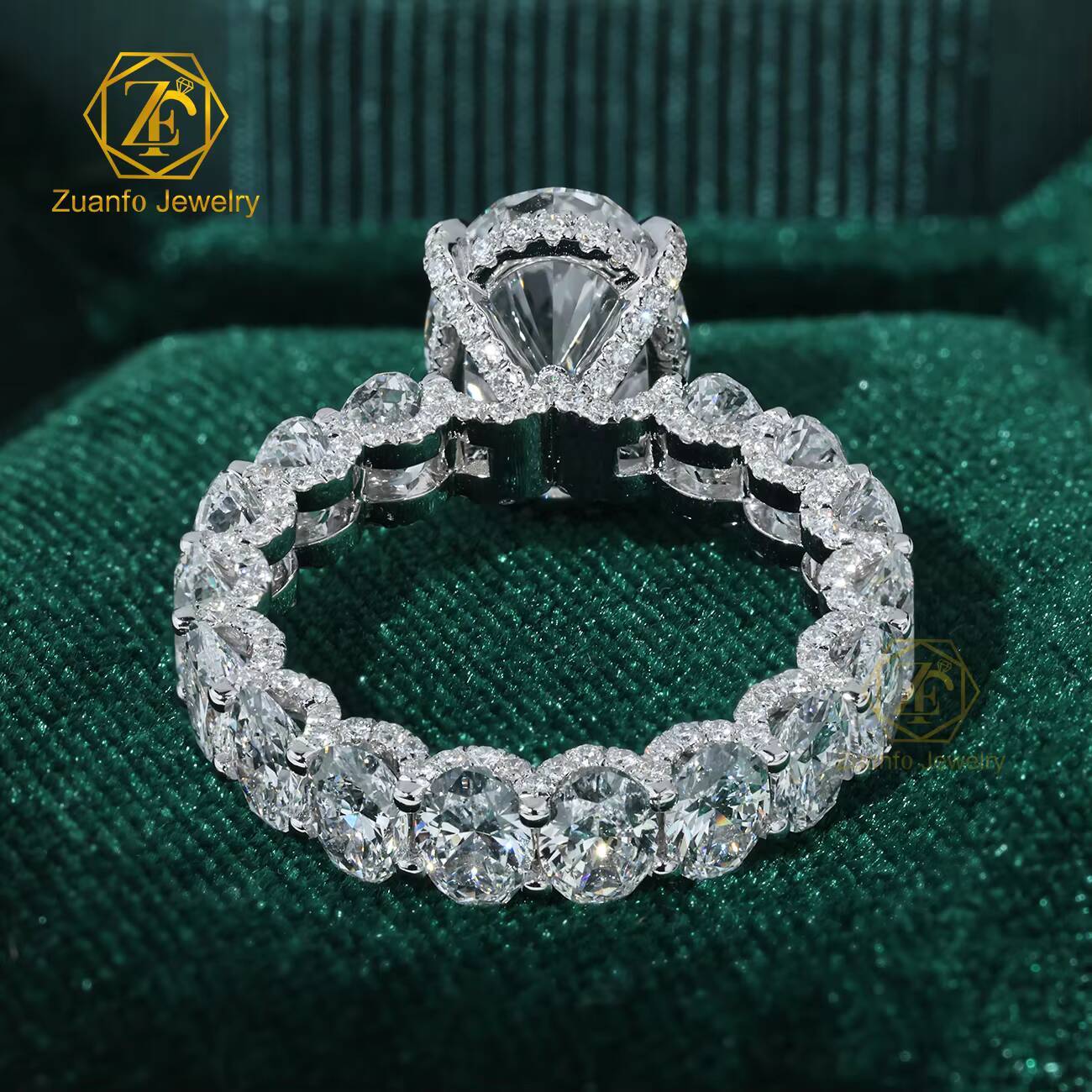 GIA IGI Certified Customized 14k 18k Solid Gold Oval Lab Grown Diamond Ring CVD HPHT 1ct to 5ct for Men Women Engagement