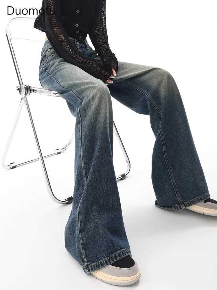 Duomofu Autumn Vintage Chicly Slim Button Female High Waisted Jeans American Basic Simple Casual Fashion SXL Baggy Jeans Women J251031