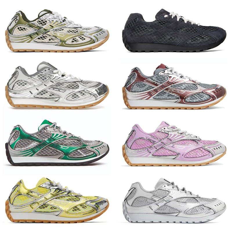 Bottega Veneta Orbit sneaker en orbite Designer Running Shoes Man Woman Black Silver White Yellow Pink Blue Brown [code ：L]Womens Mens Trainer Sp