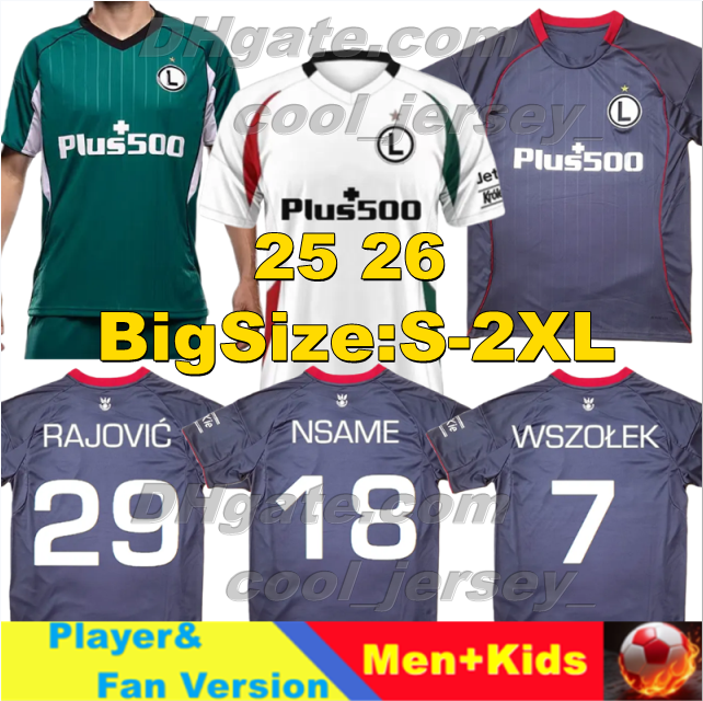 4XL Legia Warszawa 25 26 Soccer Jerseys NSAME RAJOVIC 2025 Football Shirts WSZOLEK BICHAKHCHYAN football kits ELITIM ALFARELA KAPUSTKA COLAK Men Kids Kit Socks Sets