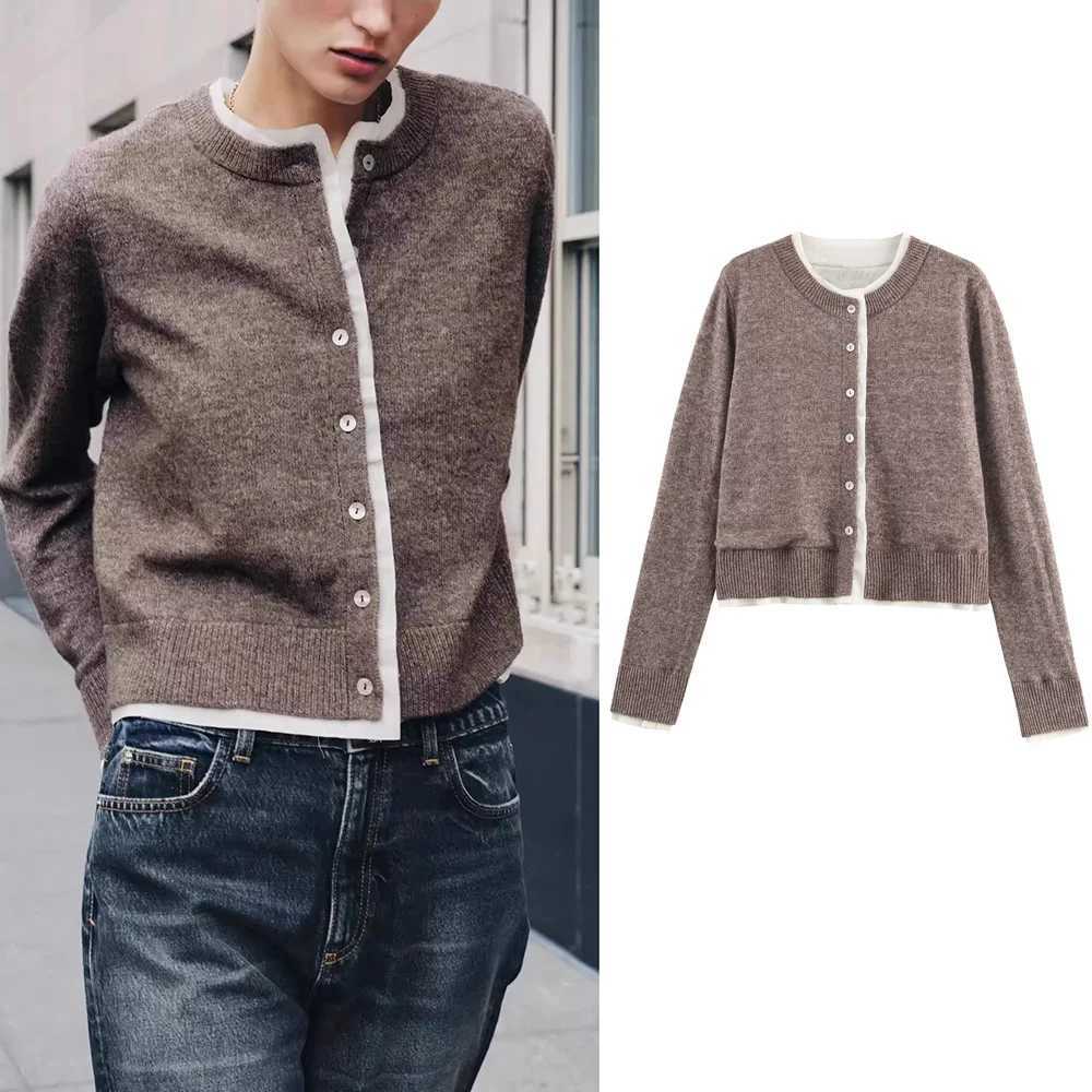 PRINTKAOIR Autumn Women O Neck Knit Cardigan Solid Color Long Sleeve Button Sweater For Daily Wear Outdoor Activity StreetwearT251101