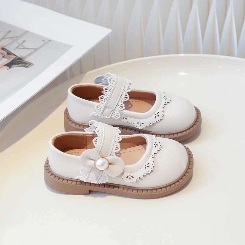 Classic Patent Leather Dress Shoes for Girls Child Chic Bowtie Party Dance Loafers Kids Back to School Oxford Flats Black BeigeT251101