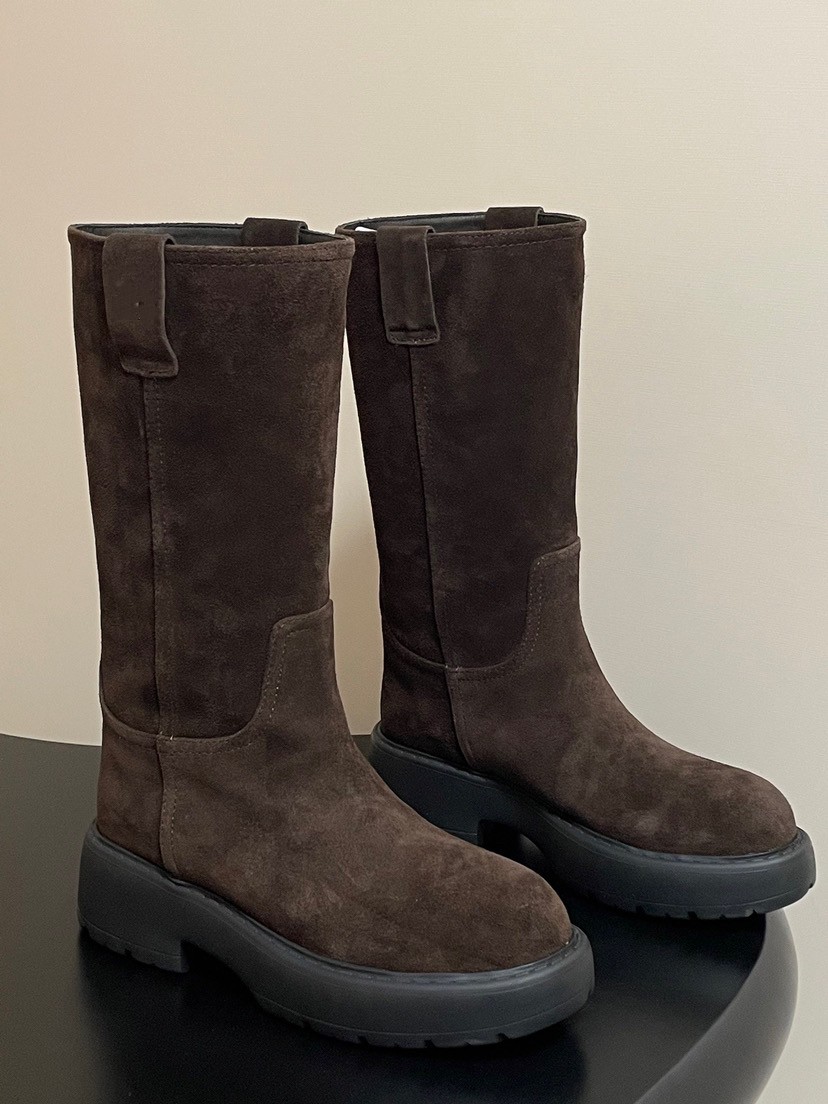 New Fashion Real Leather Designer High Heel Boots Luxury Pearl chain Decorative Genuine Leather Knee Boots Black White Over Knee Boots 35-41 With Box