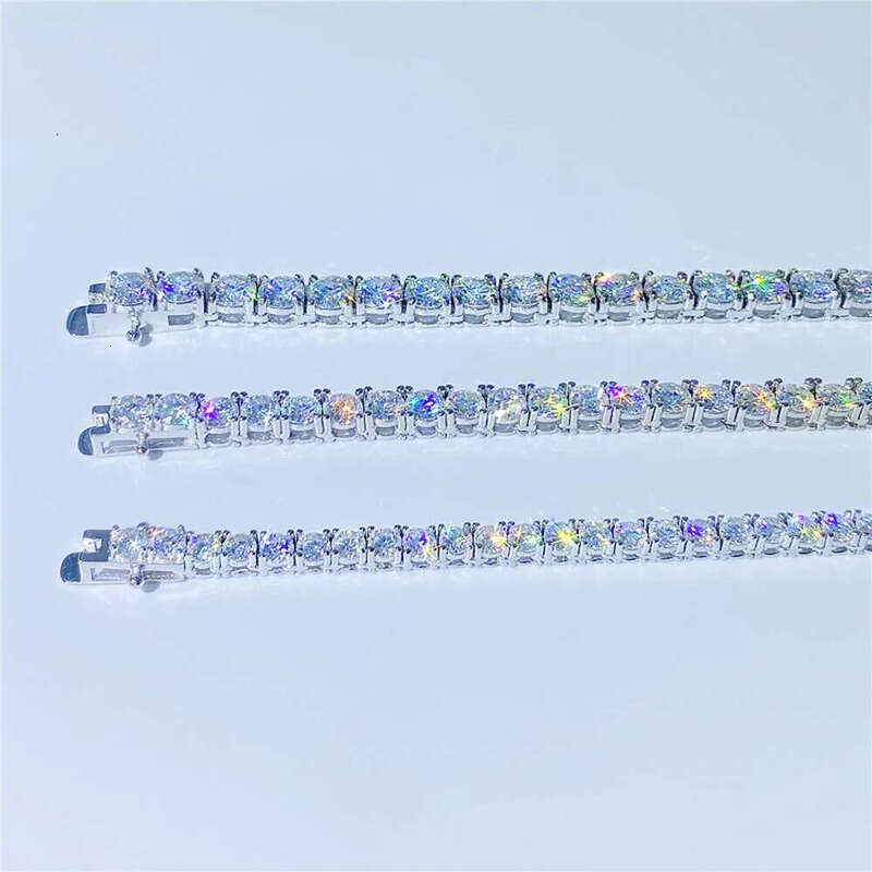 Real Gold Jewelry 5mm 16 18 20 22 24 26 28 Inches Gra Certificate Vvs Moissanite Dia Tennis Chain
