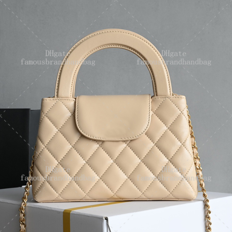 Mini Calfskin Leather Shopping Bag - 19CM Luxury Chain Shoulder Handbag 24C27