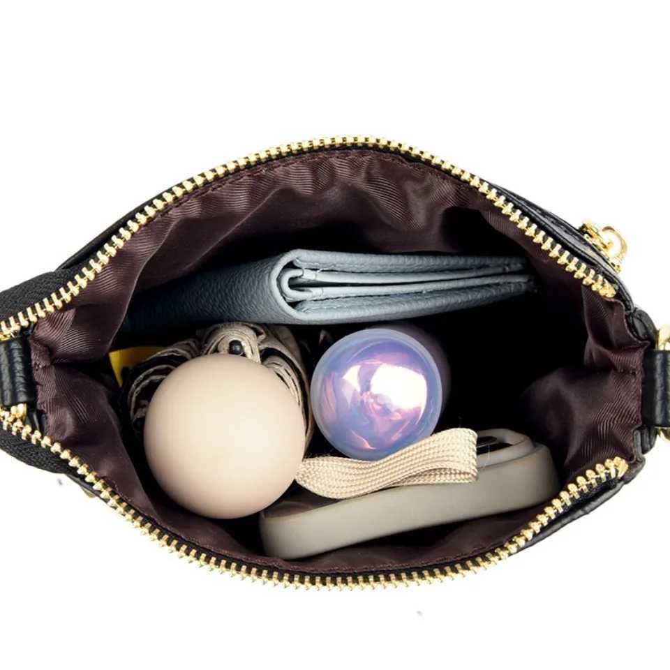 Three Zippers Design Crossbody Bags for Women Soft Leather Handbags High Quality Shoulder Bag Bolsa Women Messenger Bags SacW251101