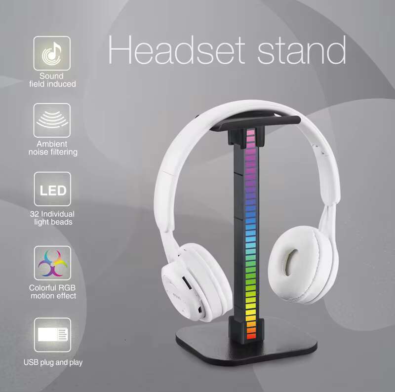 Basic Usb Cool LED Gaming Rgb Desk Headphone Holder for Boys Men Gamers