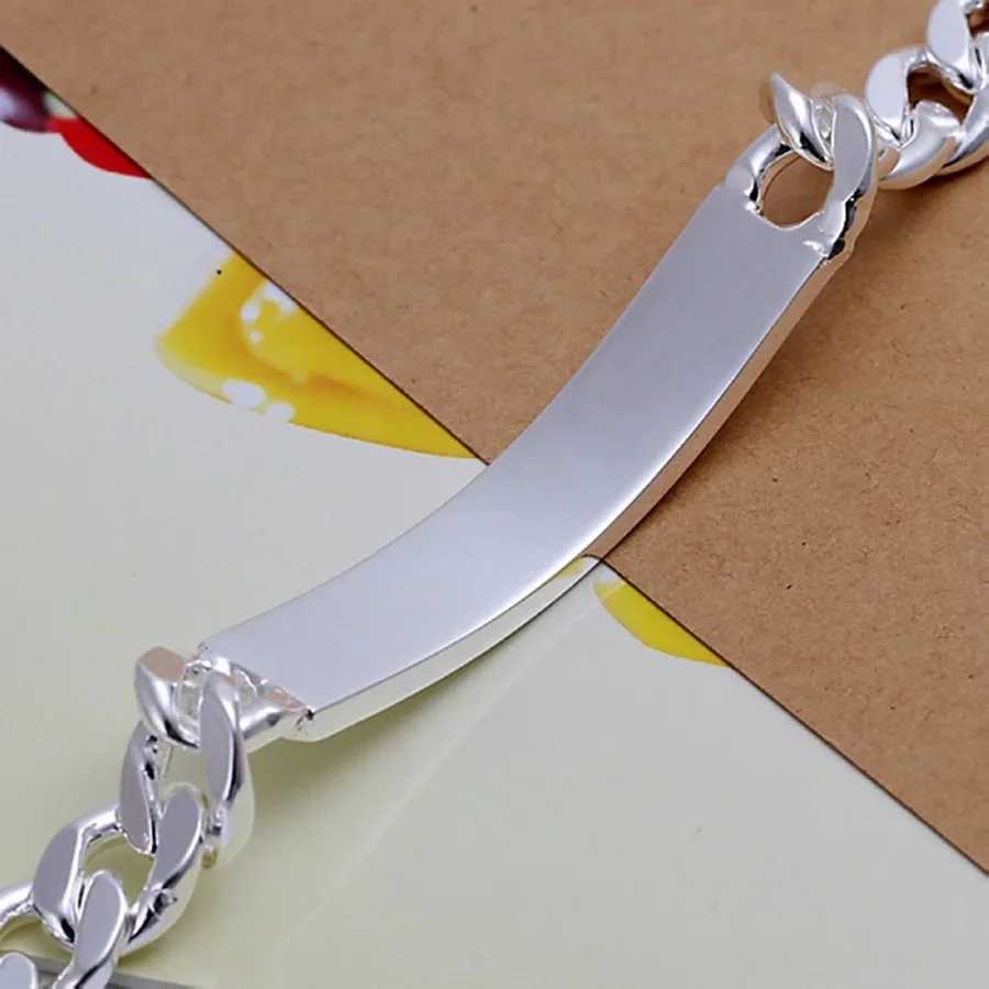 Charm 925 sterling silver bracelet design noble and beautiful solid 10MM mens and womens chain jewelry fashion geometry Y250329