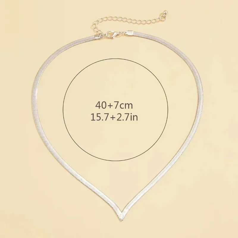 Fashion Flat Snake Chain choker Herringbone Necklace for Women Jewelry Charm Party Neck Necklace Party Gift CollaresC250407