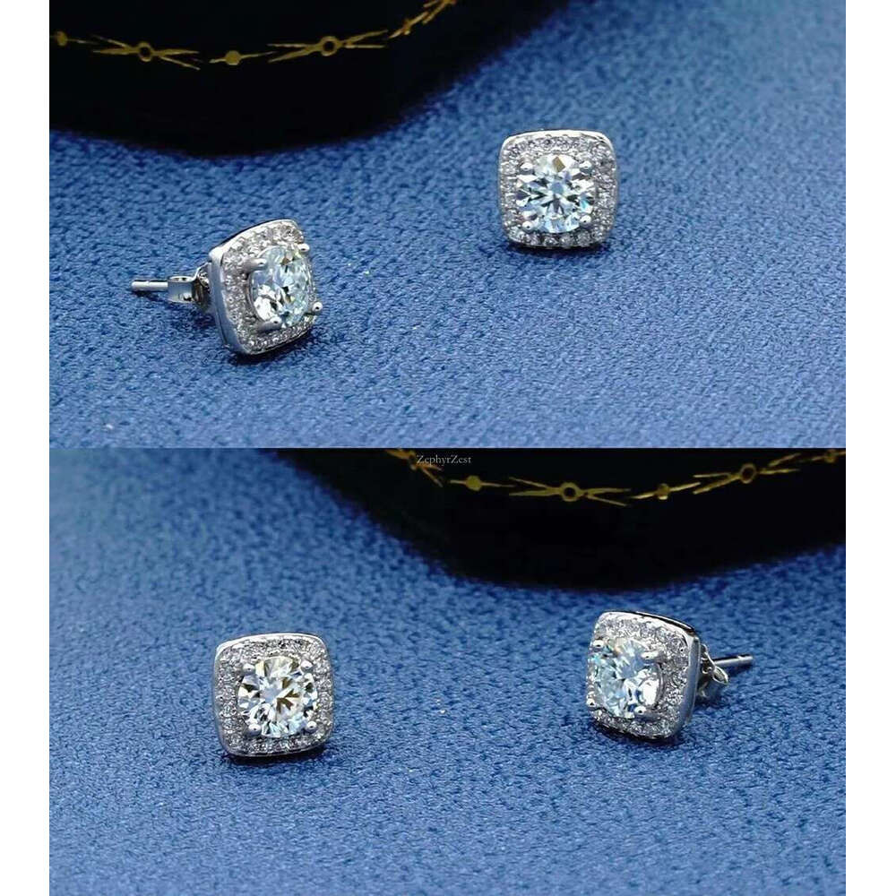Vvs Moissanite Earring Men Sterg Sier Jewellery