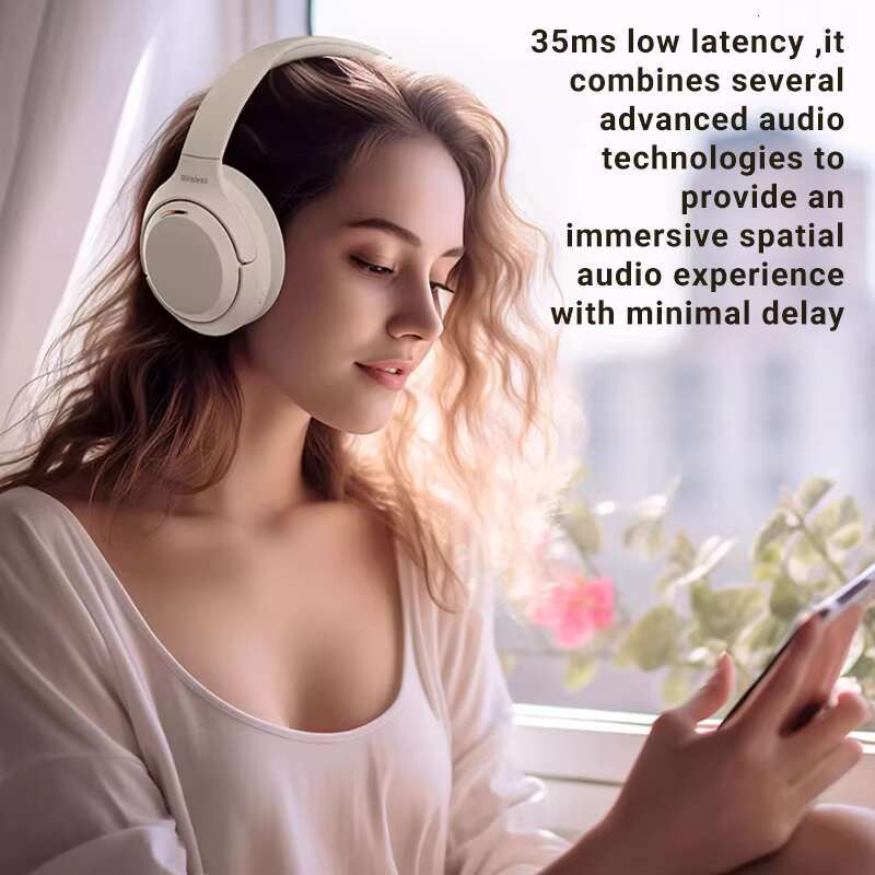 Customizable Active Noise Cancelg Wireless Headset HIFI Stereo Sports Earphones With Bass Gaming On-Ear & Over-Ear Headphones