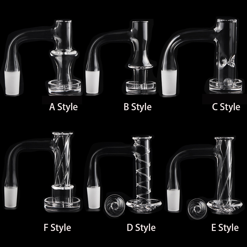 New Full Weld Top flanging Control Tower Quartz Banger 18mm Incinerator Fully Blown 10mm 14mm Quartz Nails For Dab Rigs Water Pipes Bongs
