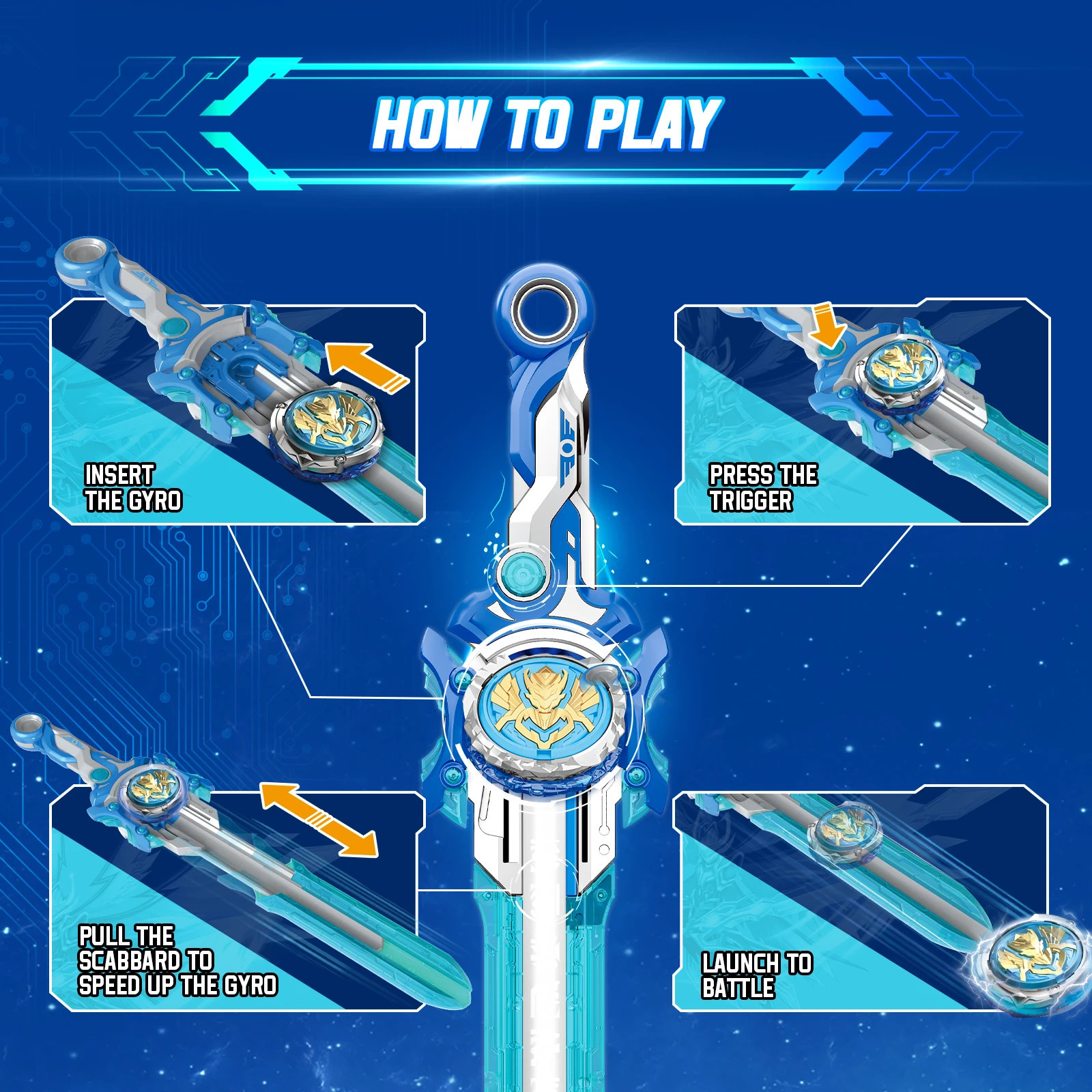 Infinity Nado 6 Power Pack Spirit Wind Panda Upgraded Metal Spinning Top Gyro 39cm Sword Launcher Kid Toy Birthday Gift 251028