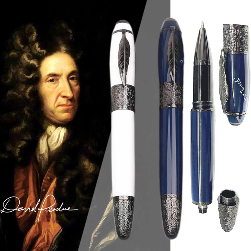 Mont Pen Great Writer Daniel Defoe Special Edition M Fountain Rollerball Ballpoint Pen Writing Smooth With Serial Number 0301/8000