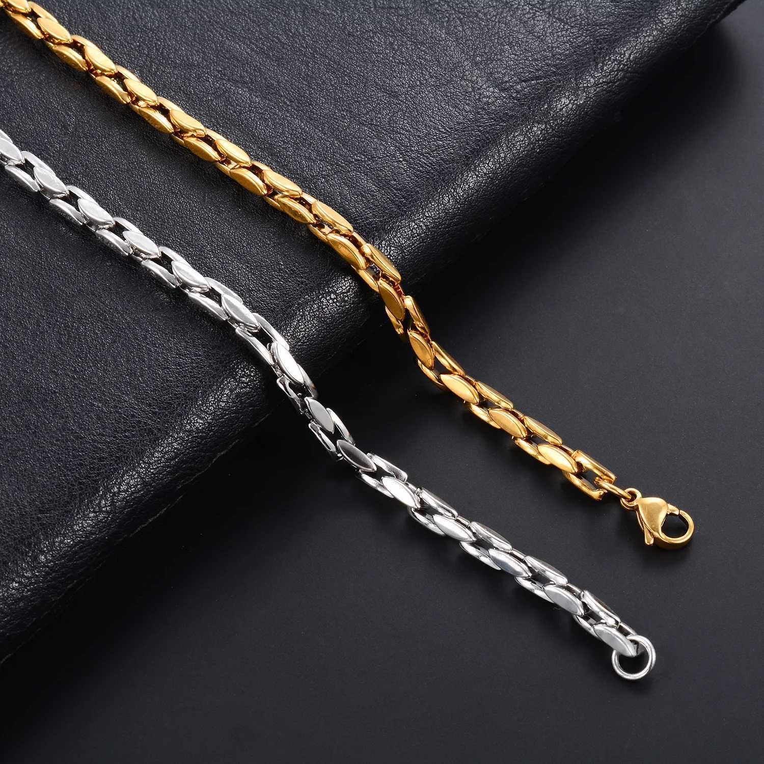 4.2MM Classic Stainless Steel Couple Chain Bracelet Handmade Link Punk Heavy duty Bracelet No Fading Hip Fashion Jewelry Y250329