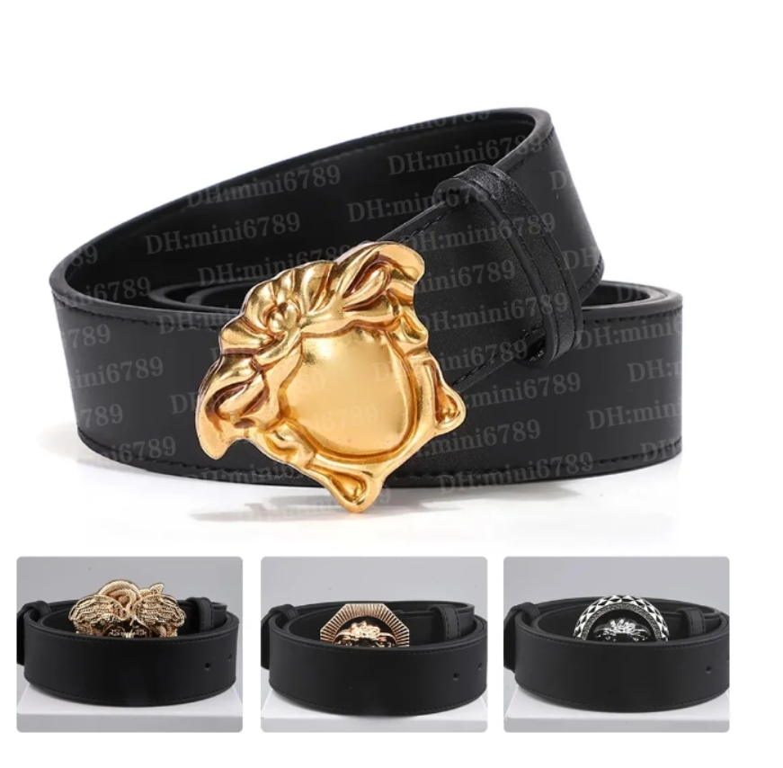 Designer men's belts Luxury brand versaoee belts metal logo classic letter belts business fashion belts women's exquisite belts with exquisite gift boxes