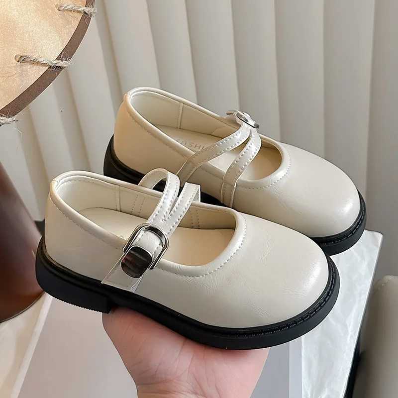 Fashion Girls Shoes British Style Kids Leather Shoe Soft Soled Child Casual Shoes Anti Slip Girl Princess Shoe Simple Kids ShoesT251101