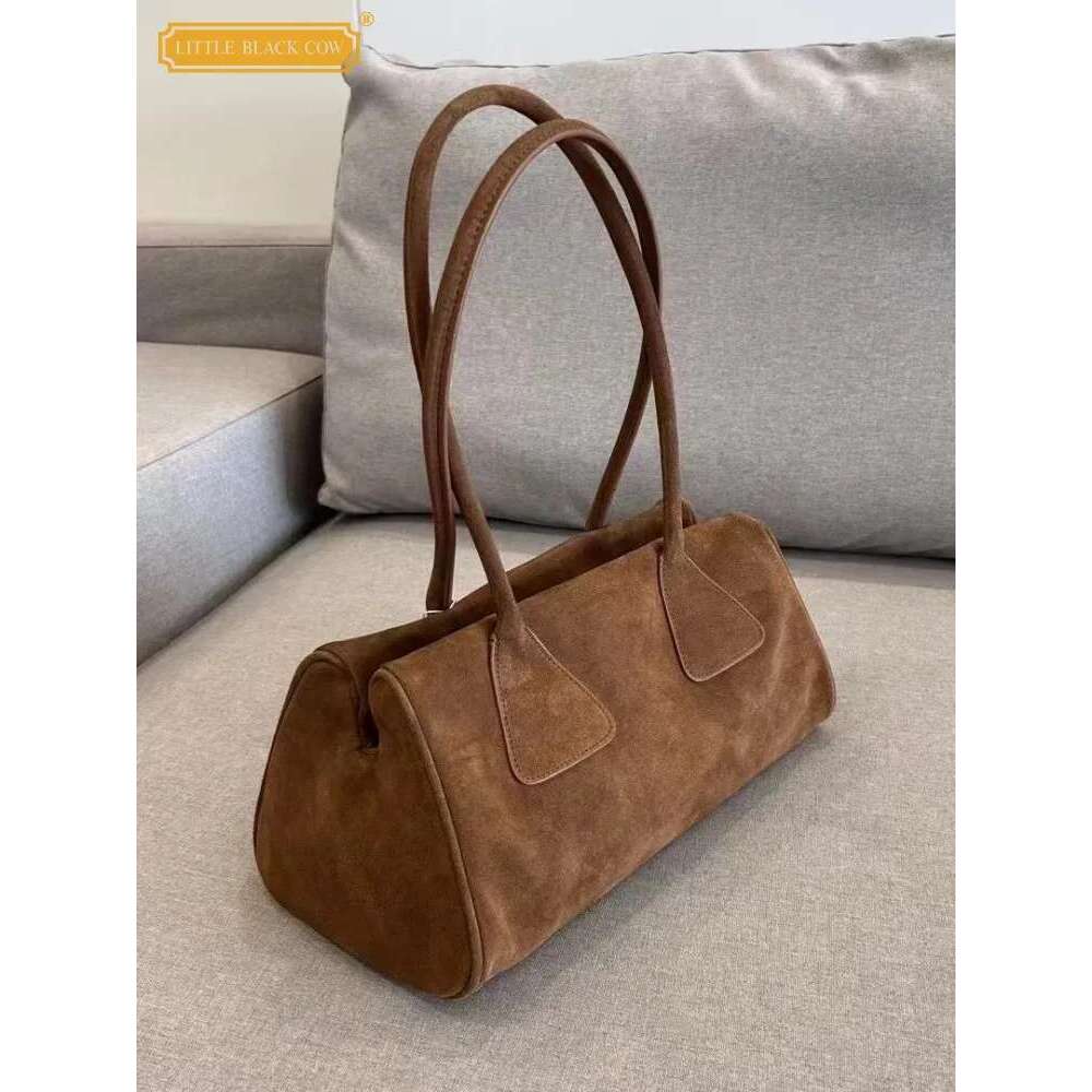 Women's Bags Womens Vintage Single Shoulder Autumn Cwo Suede Totes Handbag Designer Pillow Bag Office Ladies Casual Elegant Armpit Bags