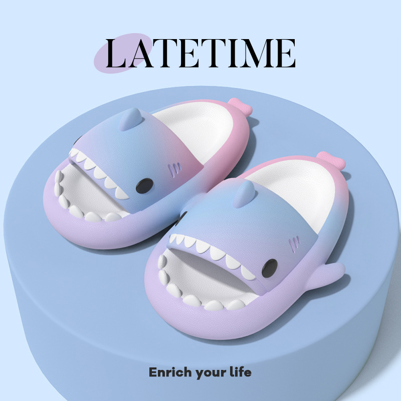 hot free shipping designer shoes Shark slippers for kids summer outdoor indoor comfortable blue pink sandals