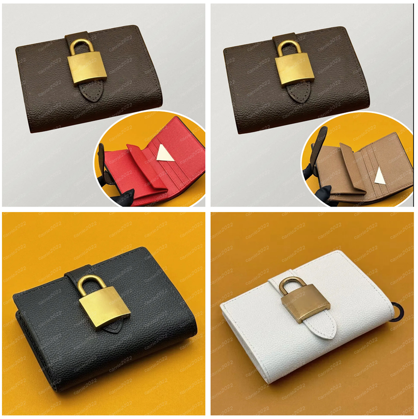 M12408 Luxury Folding Small Wallet Man Womens Designer Card Holder coin purse Low Compact wallets Fashion Women's Wallet Compact bifold wallet Card wallets With box