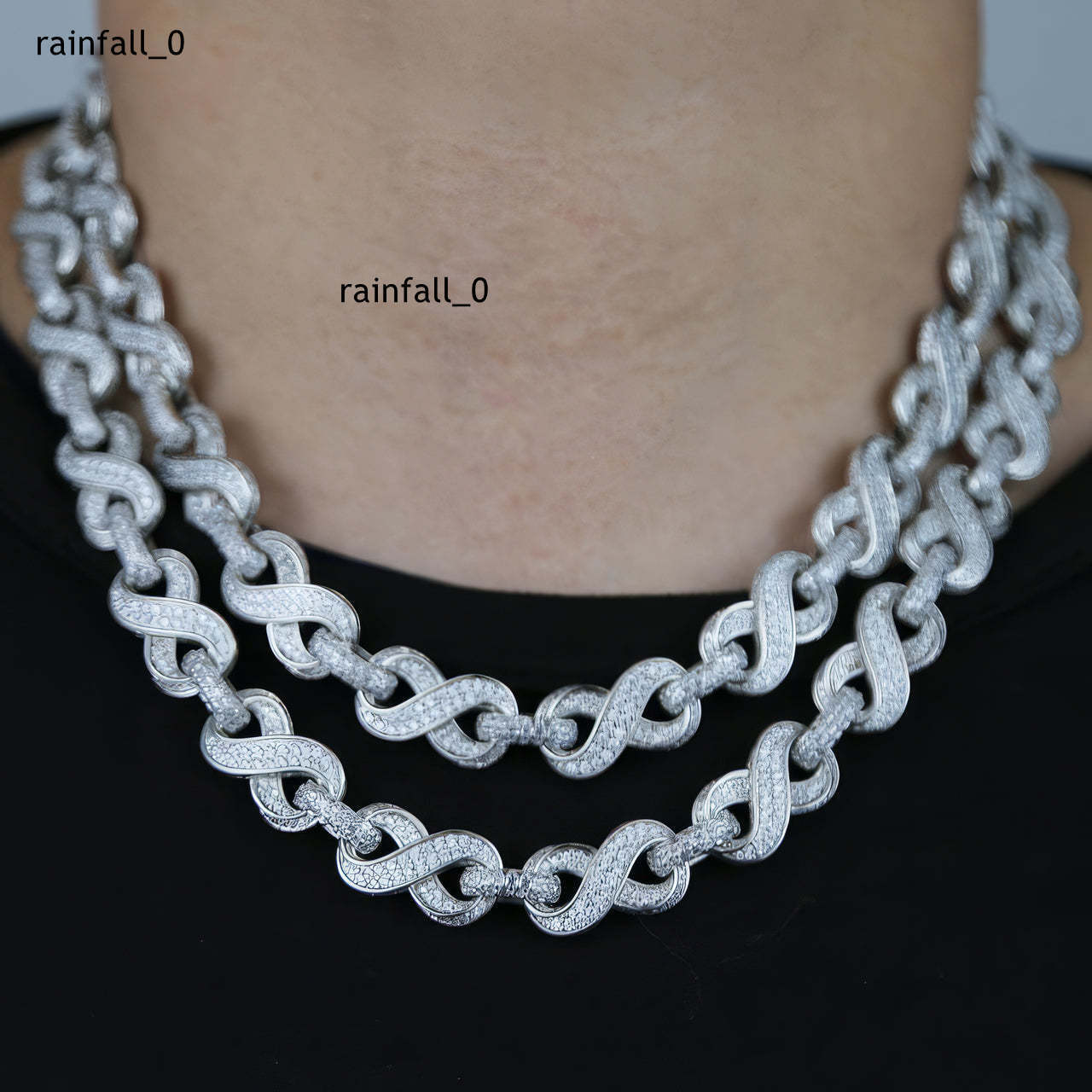 100 Handmade Mens Moissanite Cuban Chain 925 Silver HipHop Moissanite Cluster Necklace that Passes Diamond Tester from India