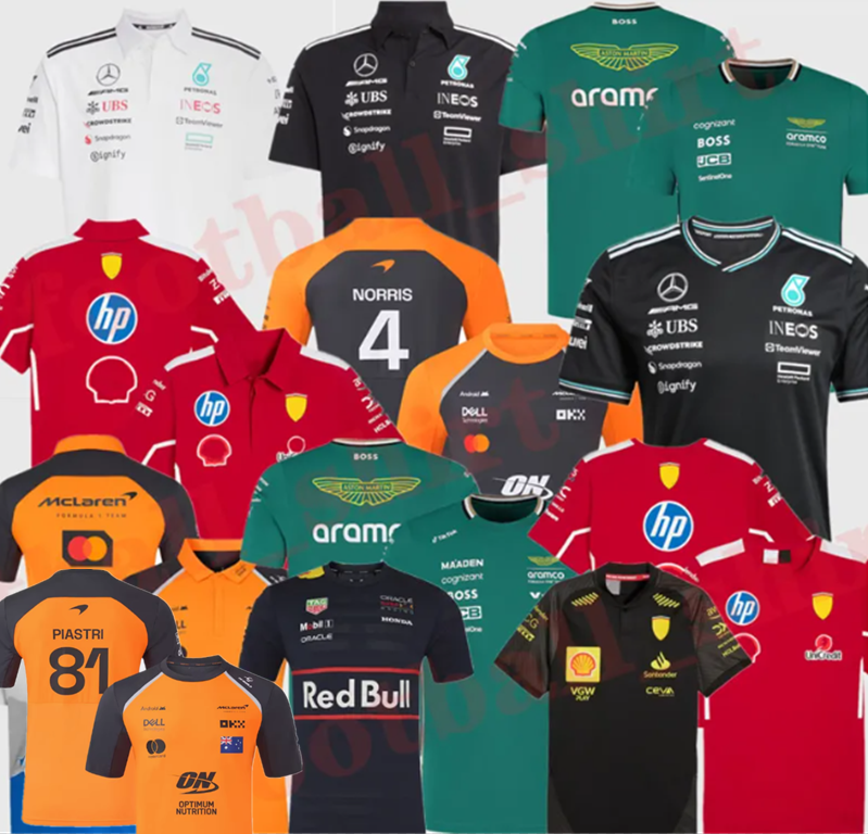 Aston Martin Men's T-Shirts Jersey Mercedes Alonso T-shirt F1 2024 2025 2026 Official Mens Fernando Alonso T-Shirt Formula 1 Racing Suit F1 Shirt MOTO Moto