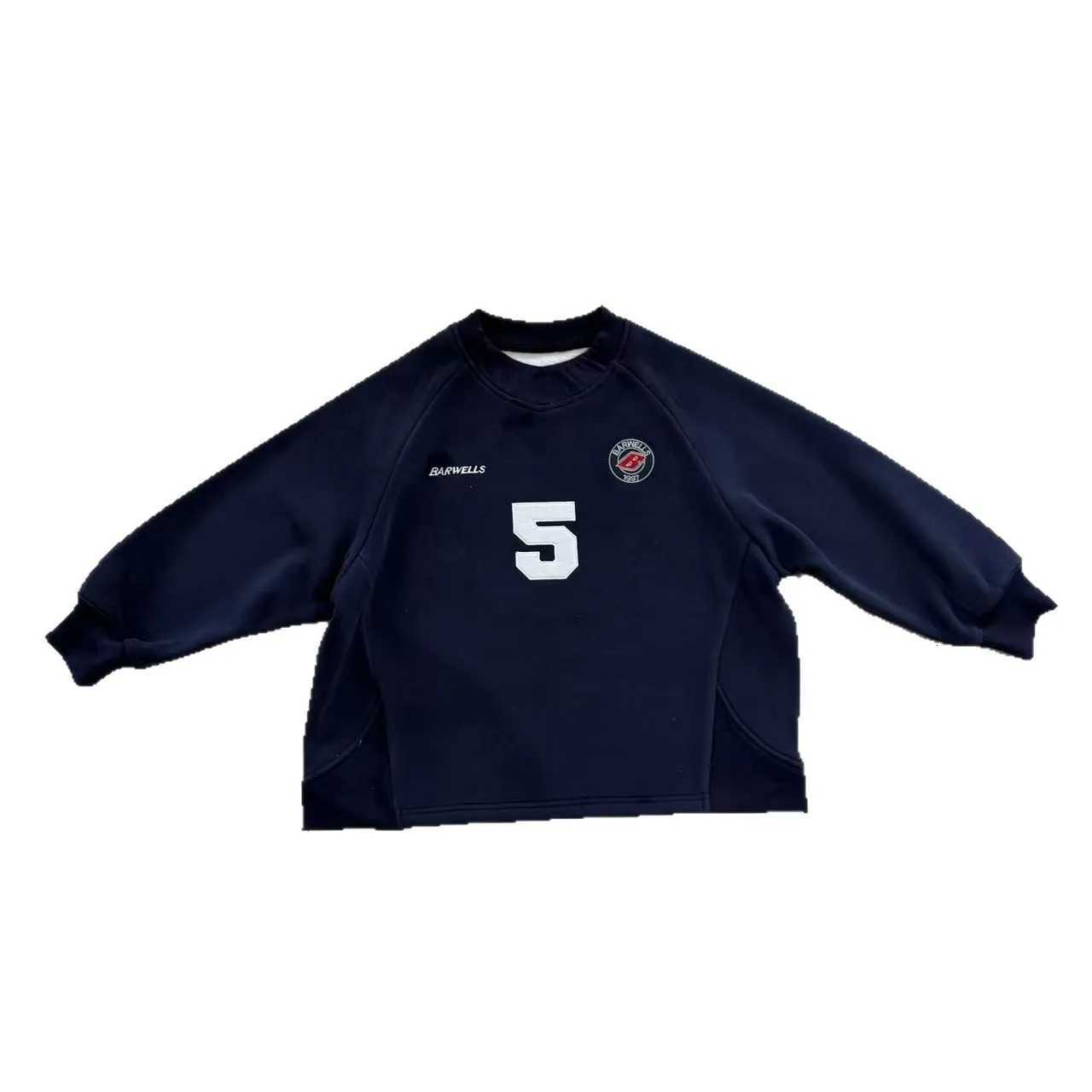 New Autumn Winter Boys Korean Style Thickened All Match Hoodie Children Clothing Fashion Casual Digital Printed Fleece PulloverT251101