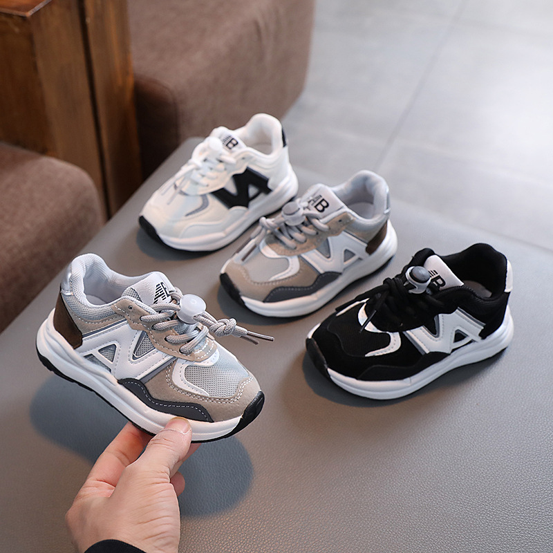 Kids Shoes kids sneakers sports Black and white For Boys Girls Toddler Sneakers White Grey Casual Fashion Children Outdoor Shoes Sizes 21-36 K0030