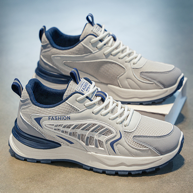2025 Spring Summer New Premium Fashion Mens Shoes Breathable Mesh Running Sneakers Trendy Versatile Platform Casual Shoes size 39-44