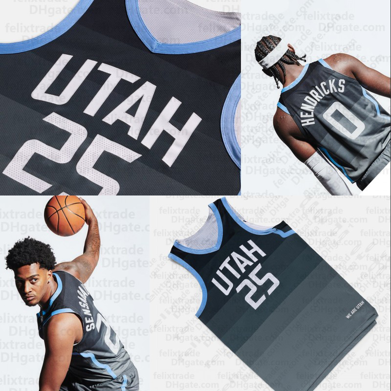 Utahs Jazzs 2025-26 City Basketball Jersey Ace Bailey Walter Clayton Jr. Clarkson John Collins Keyonte George Markkanen Mykhailiuk Sexton Taylor Hendricks
