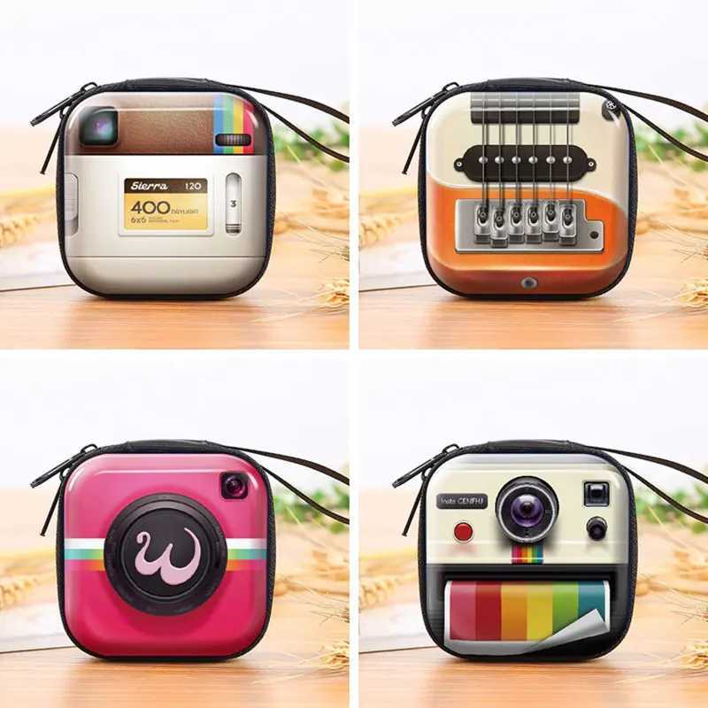 Hot Creative Retro Coin Purse Cute Tinplate Square Money Bags Portable Mini Wallet Earphone Key Storage Box Girls WholesaleW251101
