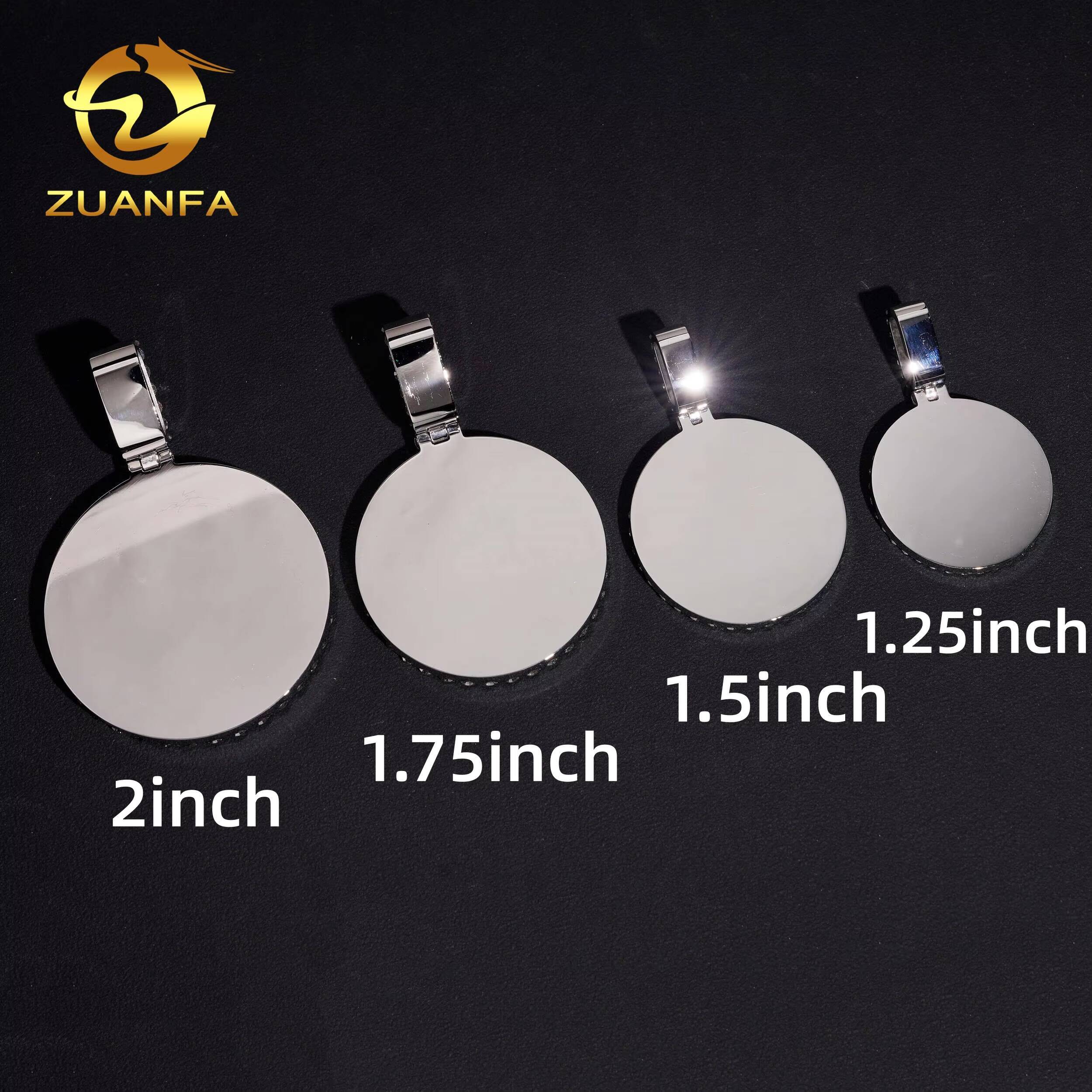 Iced Out Pendant Photo 316L Stainless Steel Moissanite Hip Hop Memory Pendant Charm Pass Tester Waterproof Scratch Resistant