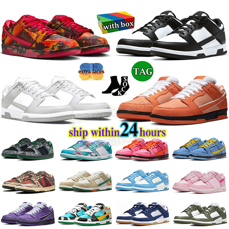 With Box Low Platform Skate Black White Womens Sneakers Shoes Designer Big Size 13 Triple Pink Poppy Field Purple Orange Lobster The Powerpuff Girls Mens Trainers