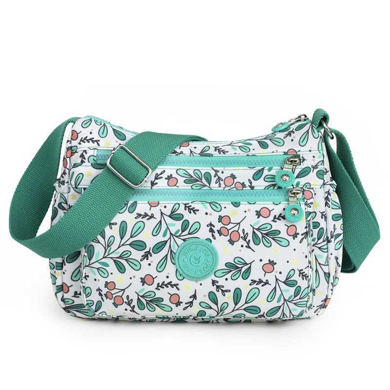 High Quality Printing Women Shoulder bag Multilayer Female Messenger Bag Ladies Nylon CrossBodyTote Bag Flower 8 colorsW251101