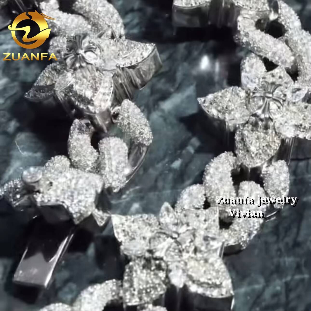 Custom Hip Hop Pendant VVS Moissanite Luxury Siler 925 Fashion Iced Out Fine Jewelry Custom Chain Pendant