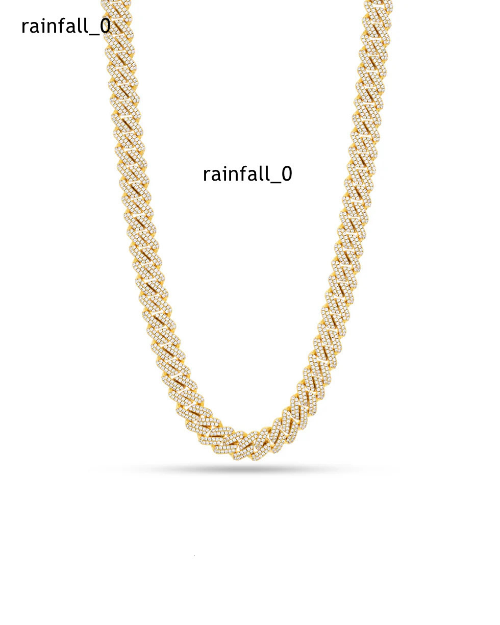 Luxury Look Moissanite Diamond Chain Box Link Type with Long Lasting Shine Gold Color for Fashion and Events for Bulk Export